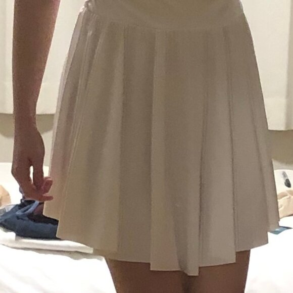 Etsy White Elegant Pleated Plunge Deep V-Neck Sleeveless Dress Medium - Picture 10 of 16